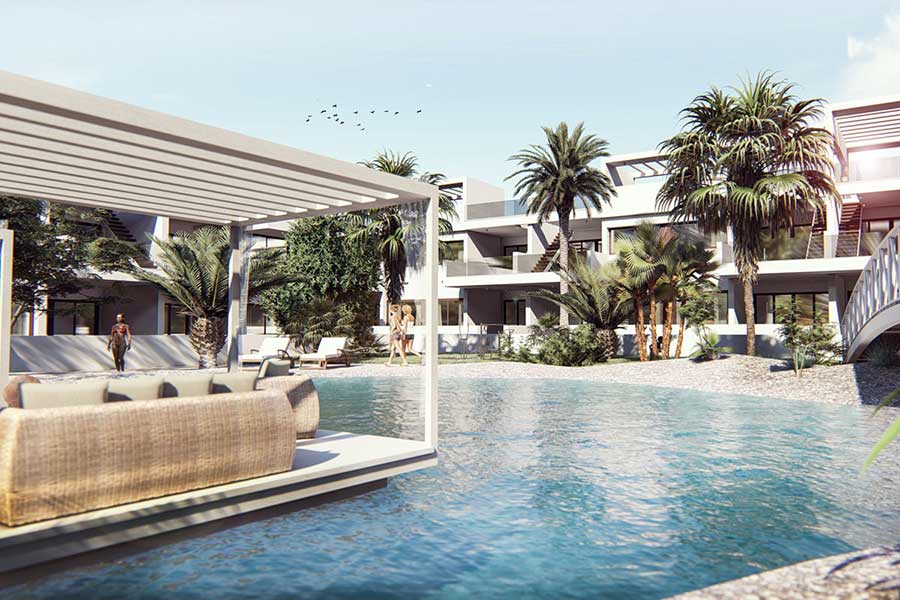 Laguna Beach - leiligheter med høy kvalitet i Salinas de Torrevieja. Spaniaboligen
